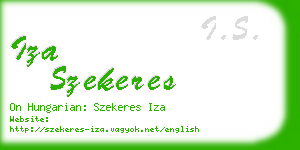 iza szekeres business card